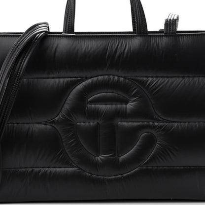 Telfar Nylon Medium Puff Shopping Bag Black 7 of 11