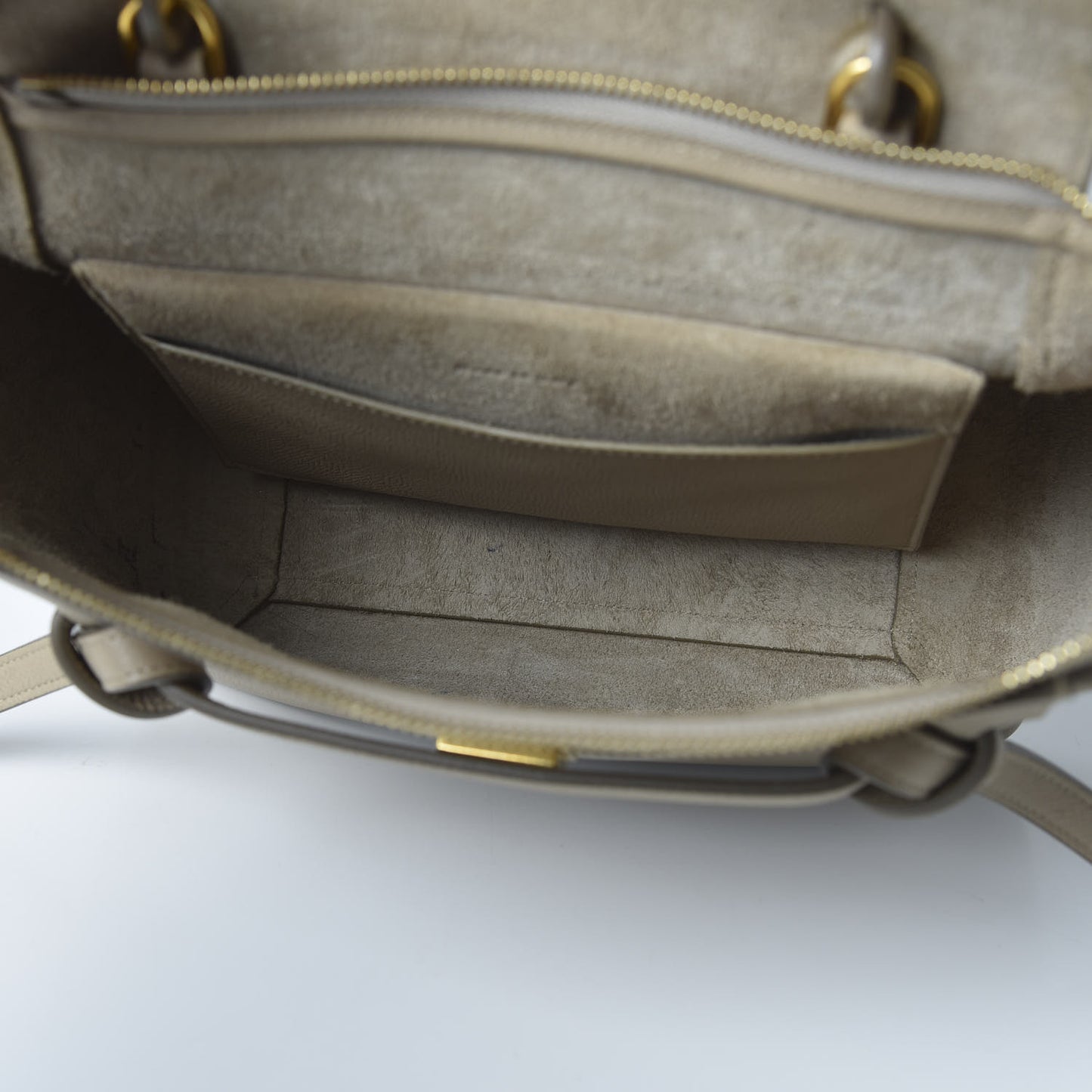 Grained Calfskin Micro Belt Bag Light Taupe