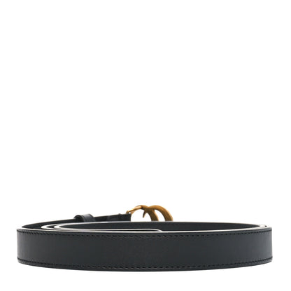 Gucci Calfskin Pearl Double G 20mm Belt 95 38 Black Cream 2 of 4