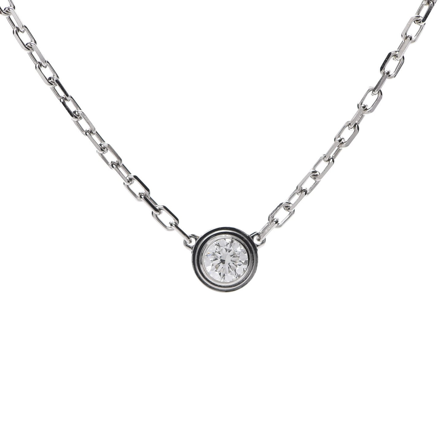 18K White Gold Diamond SM D'Amour Pendant Necklace