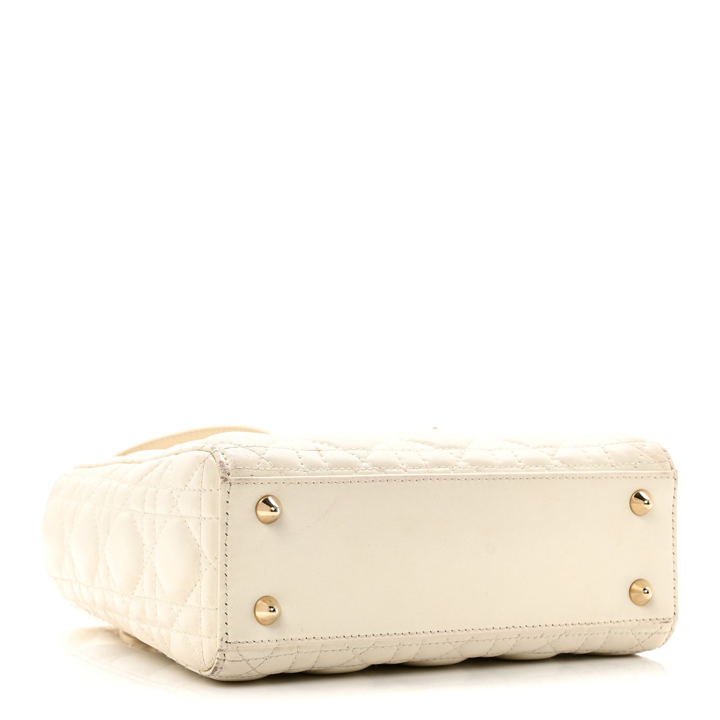Lambskin Cannage Small My ABCDior Lady Dior White