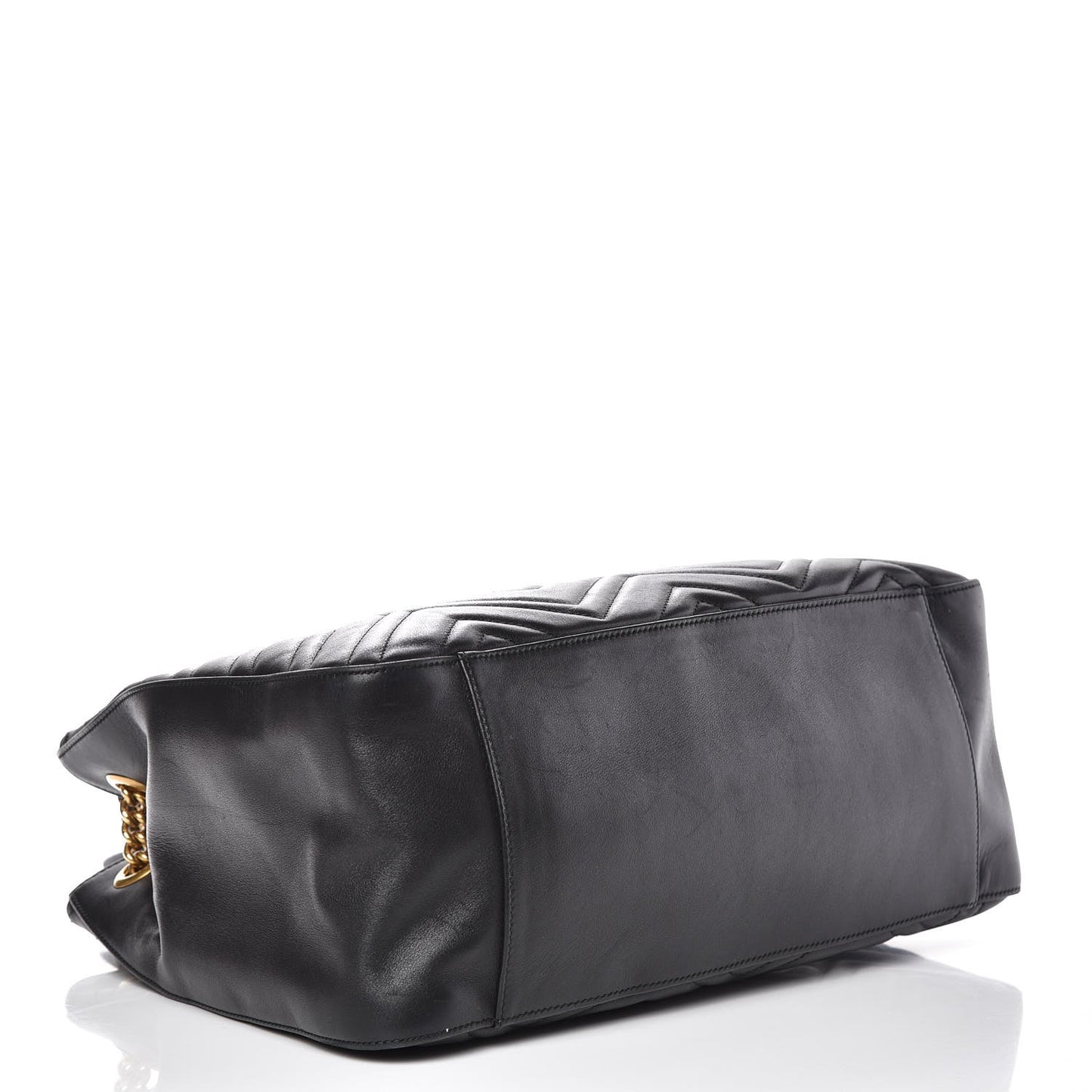 Calfskin Matelasse Medium GG Marmont Shoulder Tote Bag Black
