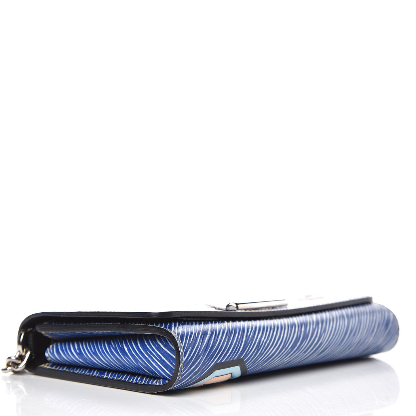 Epi Azteque Twist Chain Wallet Denim Light