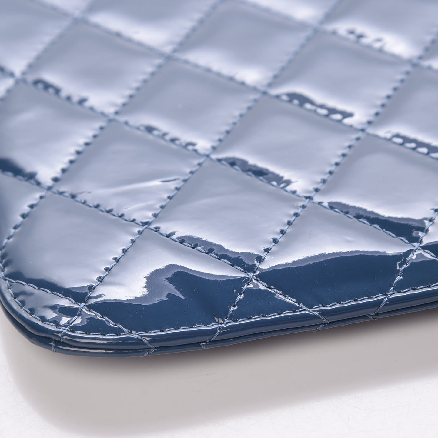 Patent Quilted Brilliant iPad Case Blue