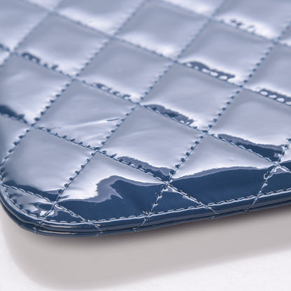 Chanel Patent Quilted Brilliant iPad Case Blue 9 of 9