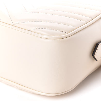 Gucci Calfskin Matelasse Small GG Marmont Chain Shoulder Bag White 9 of 9