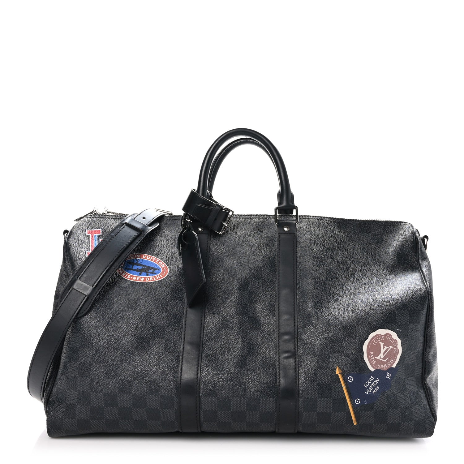 Louis Vuitton Damier Graphite LV League Keepall Bandouliere 45 1 of 11