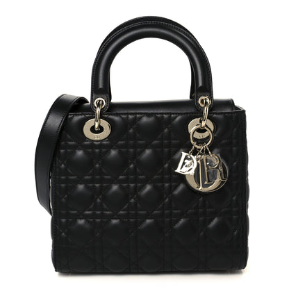 Christian Dior Lambskin Cannage Medium Lady Dior Black 1 of 10