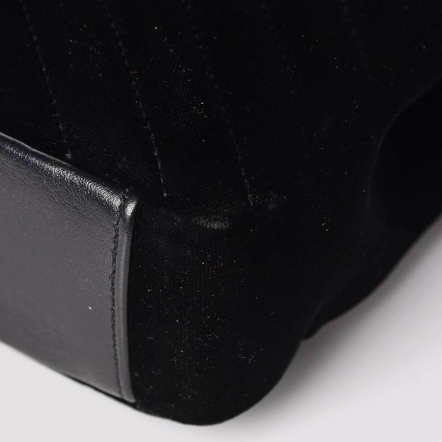 Saint Laurent Velvet Matelasse Chevron Medium College Monogram Bag Black 13 of 16
