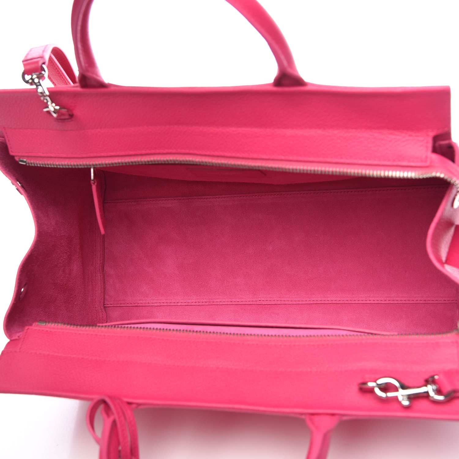 Saint Laurent Grained Calfskin Small Cabas Rive Gauche Bubblegum 6 of 8