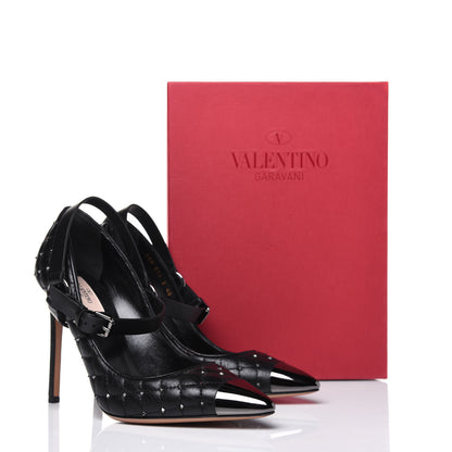 Valentino Garavani Nappa Rockstud Spike Mary Jane 105mm Pumps 40 Black 9 of 9
