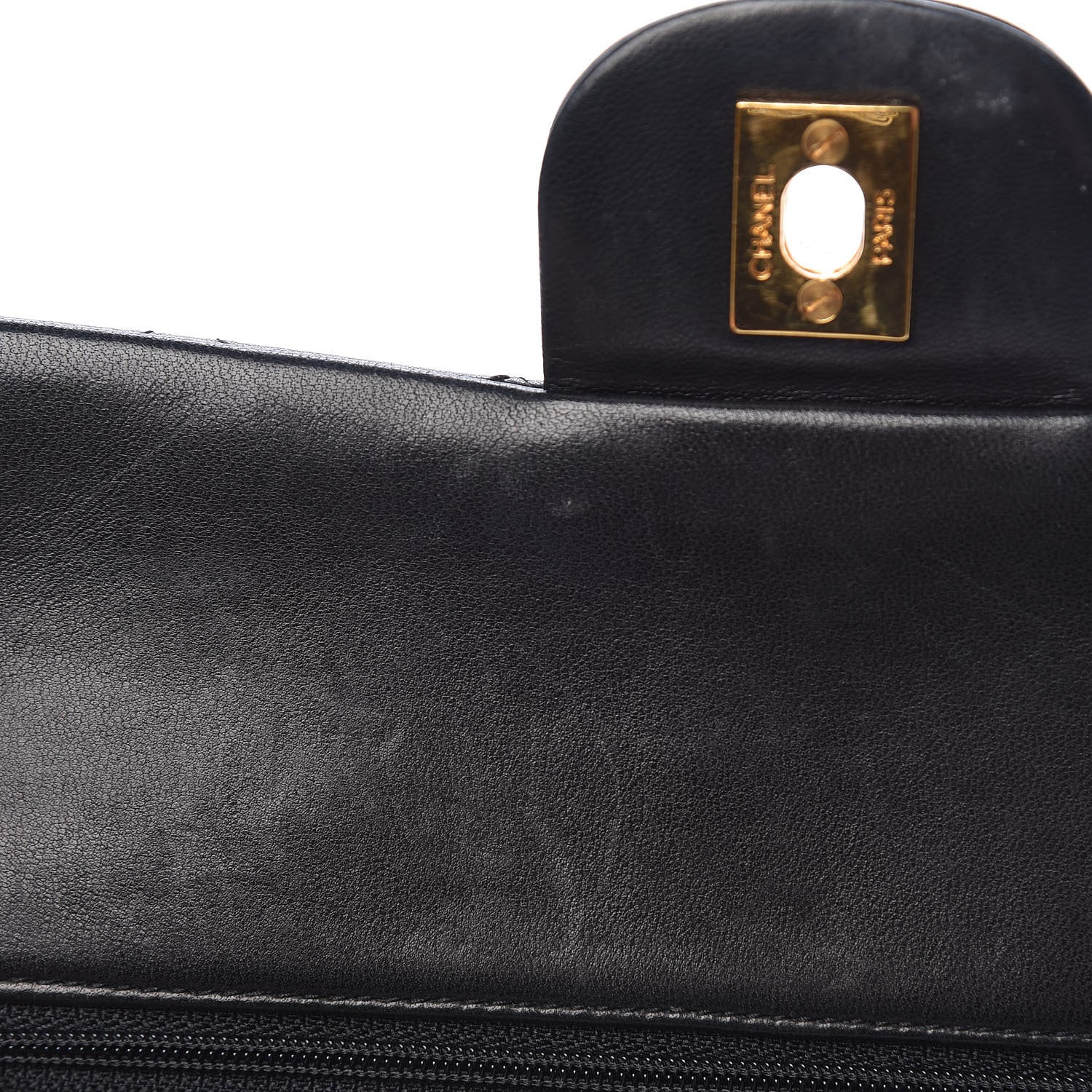 Chanel Lambskin Quilted Medium Double Flap Black 14 of 19
