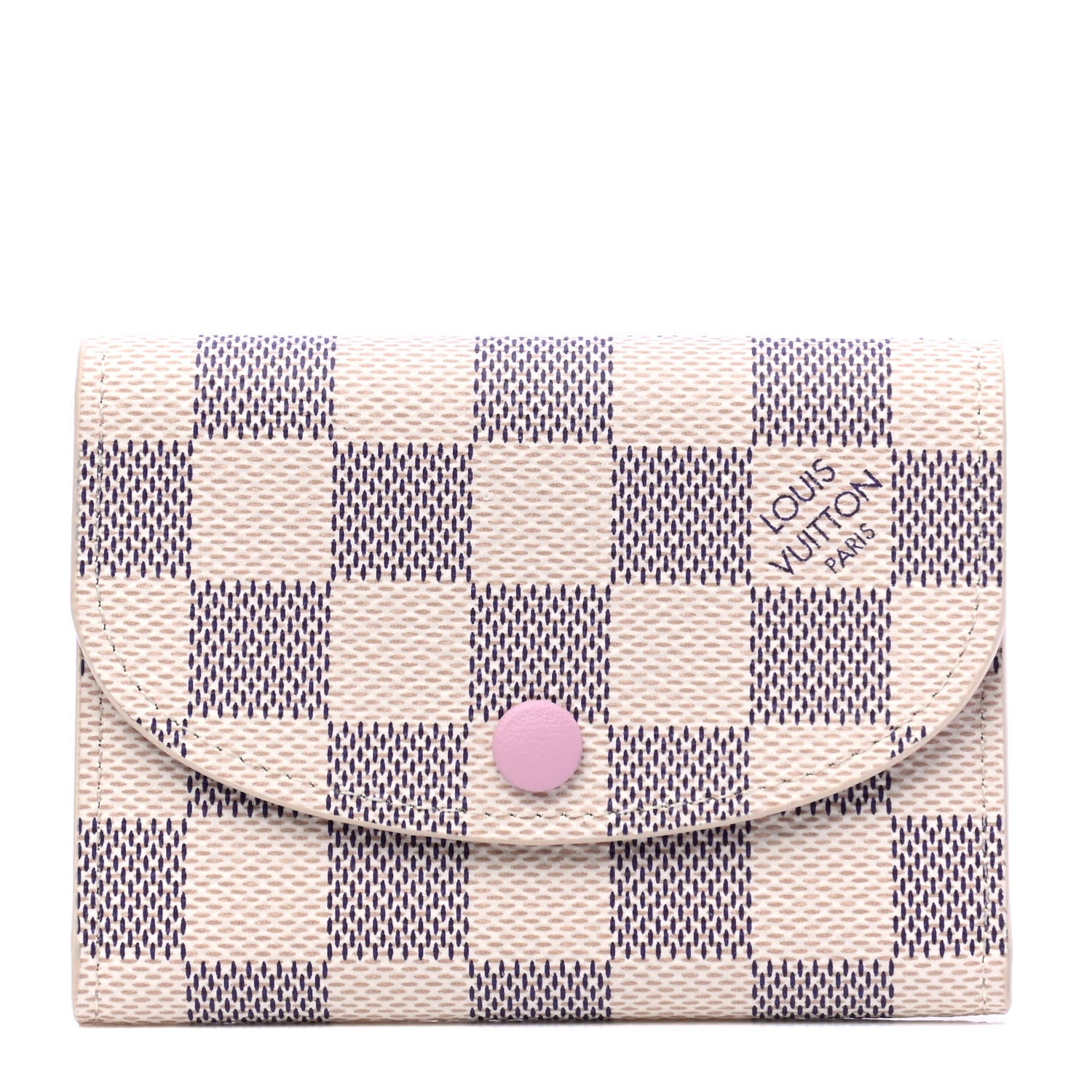 Louis Vuitton Damier Azur Rosalie Coin Purse Rose Ballerine 1 of 5