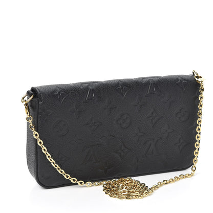 Louis Vuitton Empreinte Pochette Felicie Chain Wallet Black 2 of 9