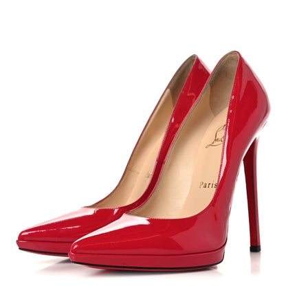 Christian Louboutin Patent Pigalle Plato 120 Pumps 38.5 Hot Pink 4 of 8