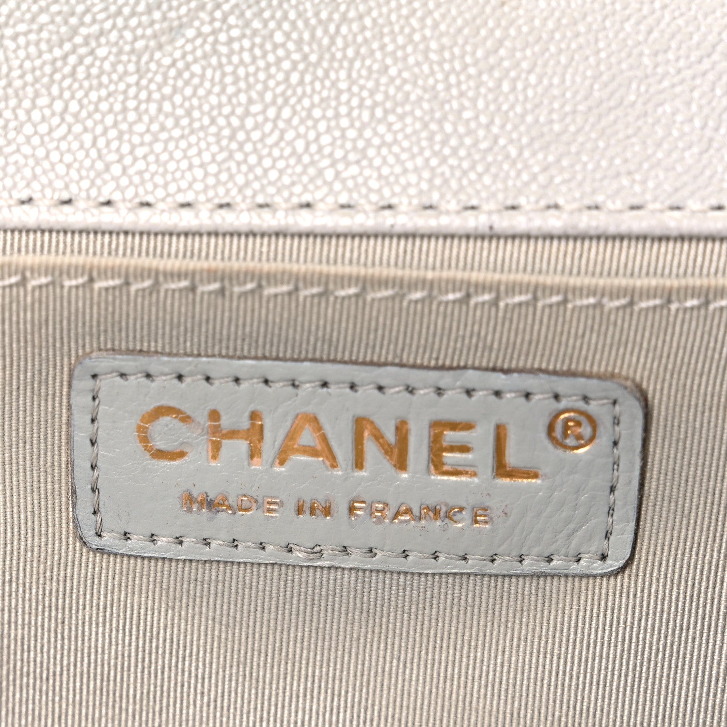 Chanel Caviar Quilted Medium Boy Flap Light Grey 5 of 10