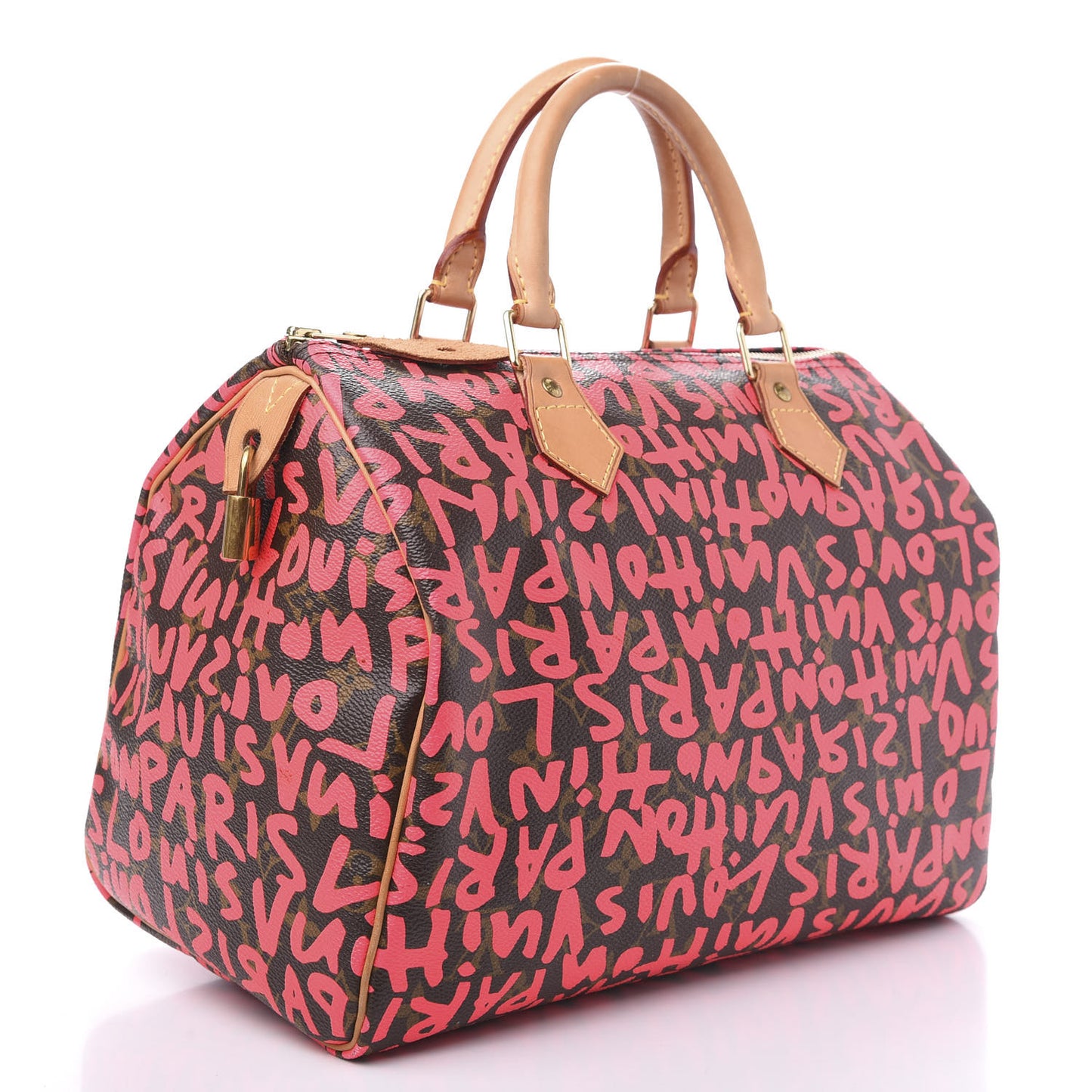 Monogram Graffiti Speedy 30 Fuchsia