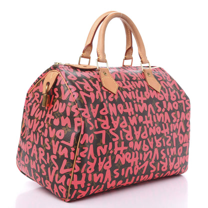 Louis Vuitton Monogram Graffiti Speedy 30 Fuchsia 3 of 13