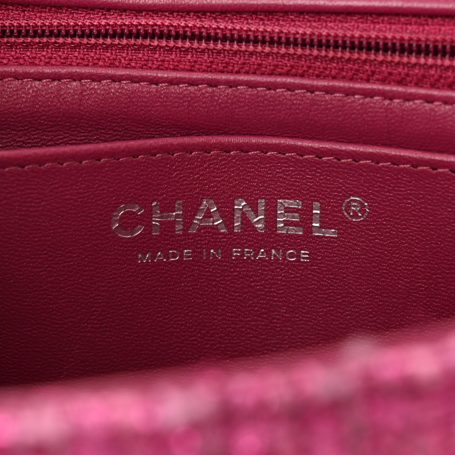 Chanel Metallic Tweed Quilted Mini Rectangular Flap Pink 6 of 11