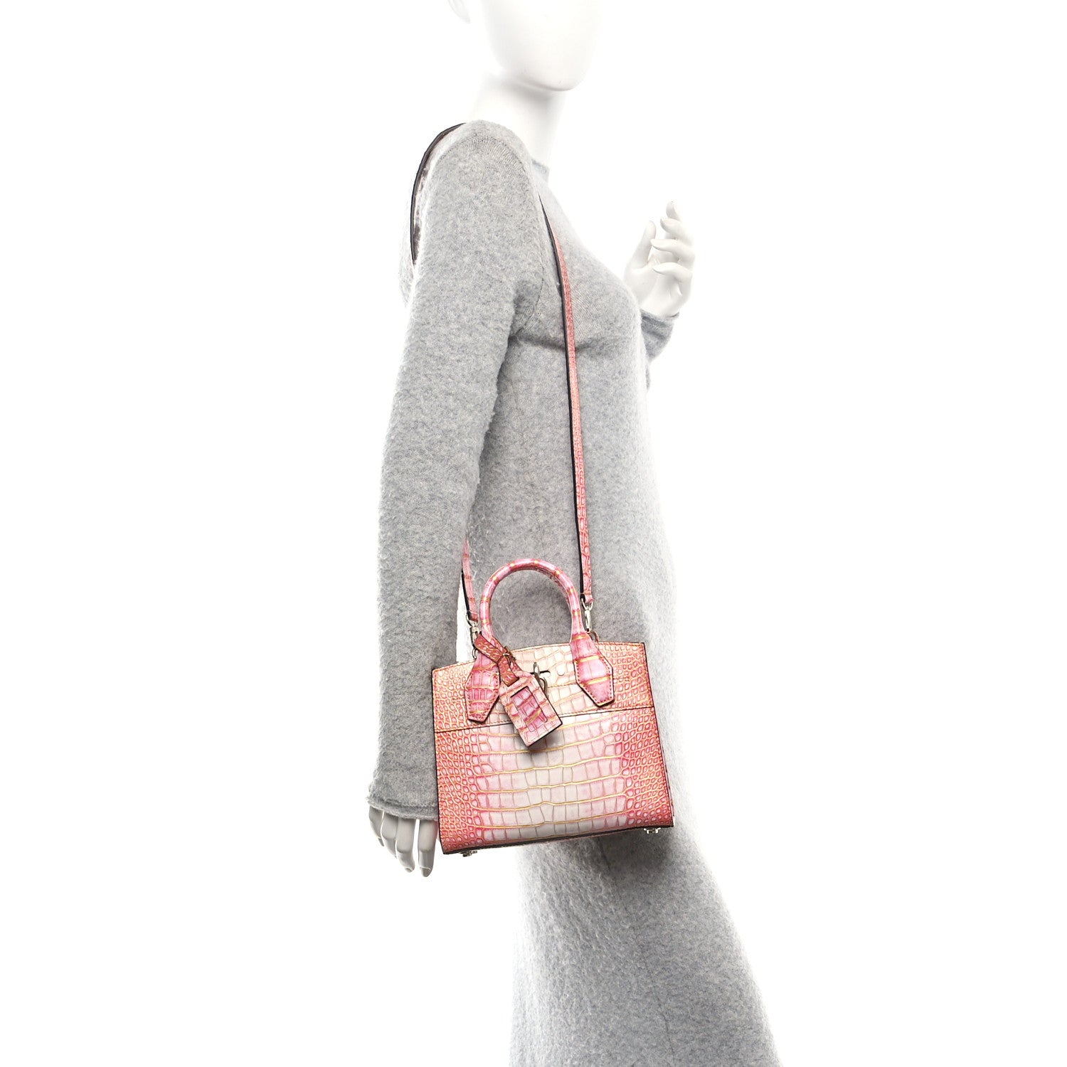 Louis Vuitton Alligator Mini City Steamer Sahara Rose 2 of 9