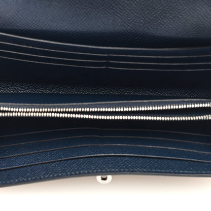 Hermes Epsom Verso Kelly Longue Wallet Gris Asphalt Bleu Indigo 5 of 6