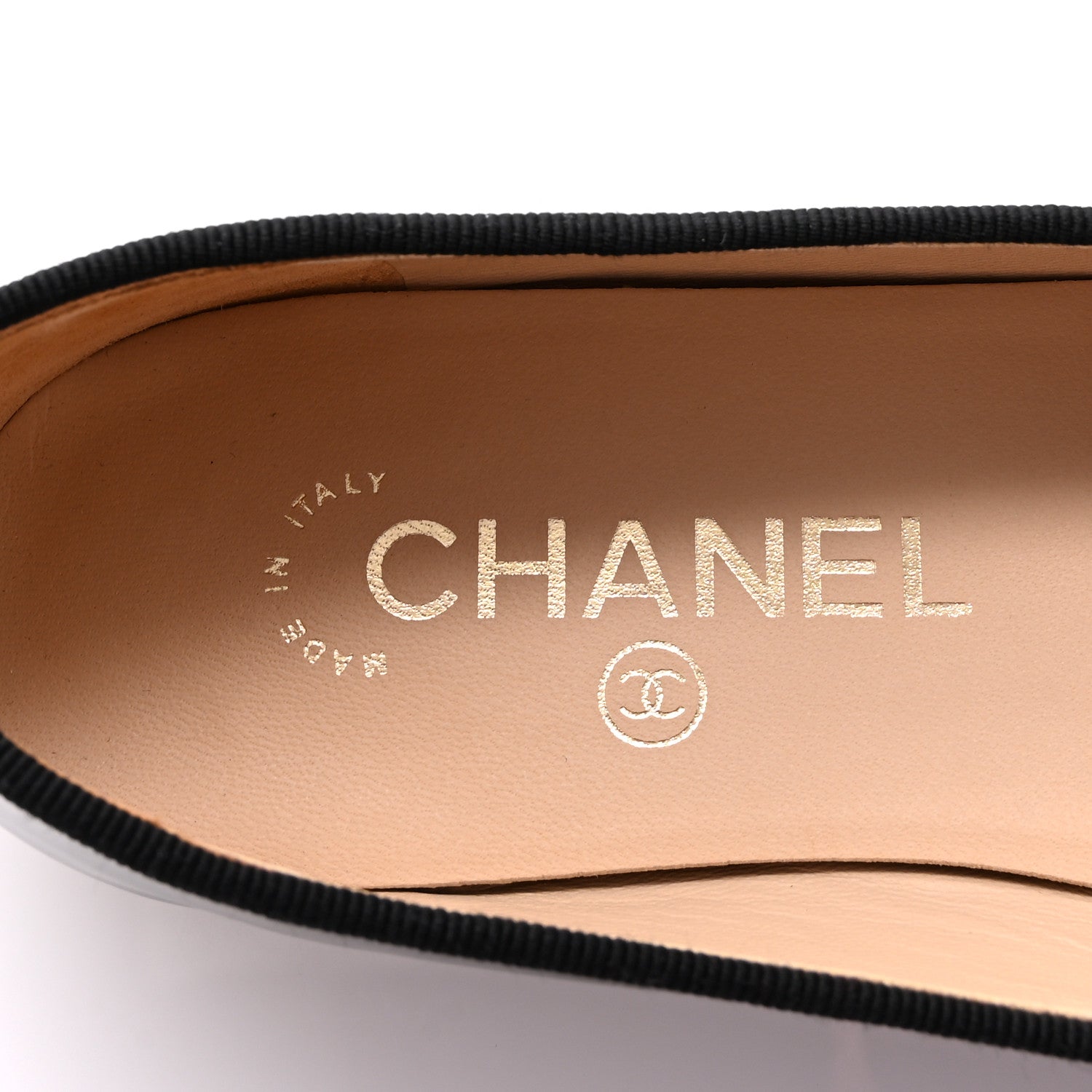 Chanel Patent CC Cap Toe Ballerina Flats 35.5 Black 8 of 9