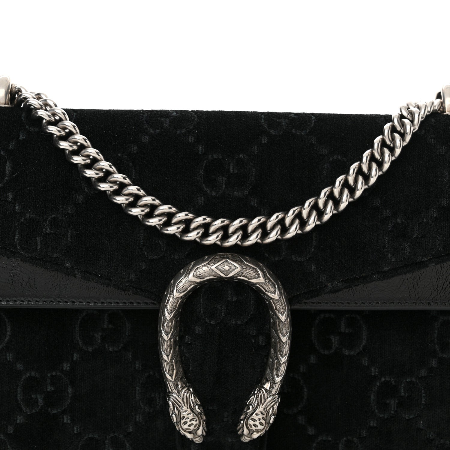 Gucci Velvet GG Monogram Small Dionysus Shoulder Bag Black 8 of 11