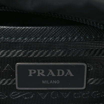Prada Nylon New Vela Studded Messenger Bag Black 6 of 9