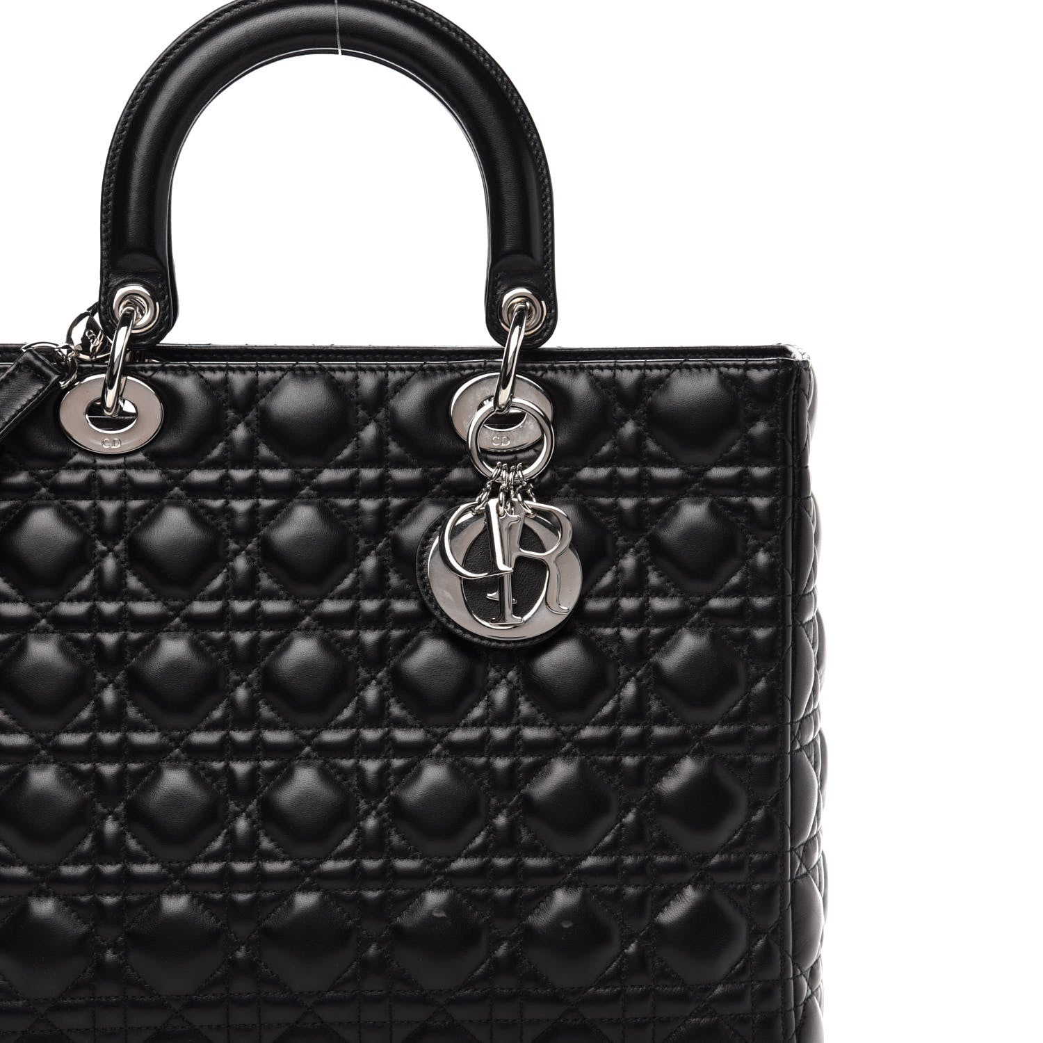 Christian Dior Lambskin Cannage Large Lady Dior Black 11 of 11