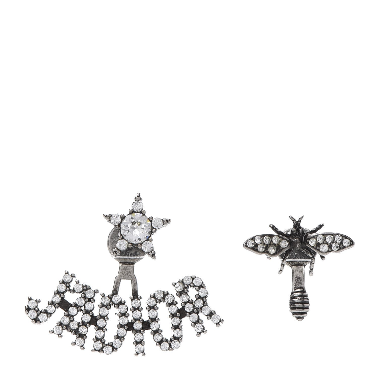 Christian Dior Palladium Crystal J'adior Earrings 1 of 5