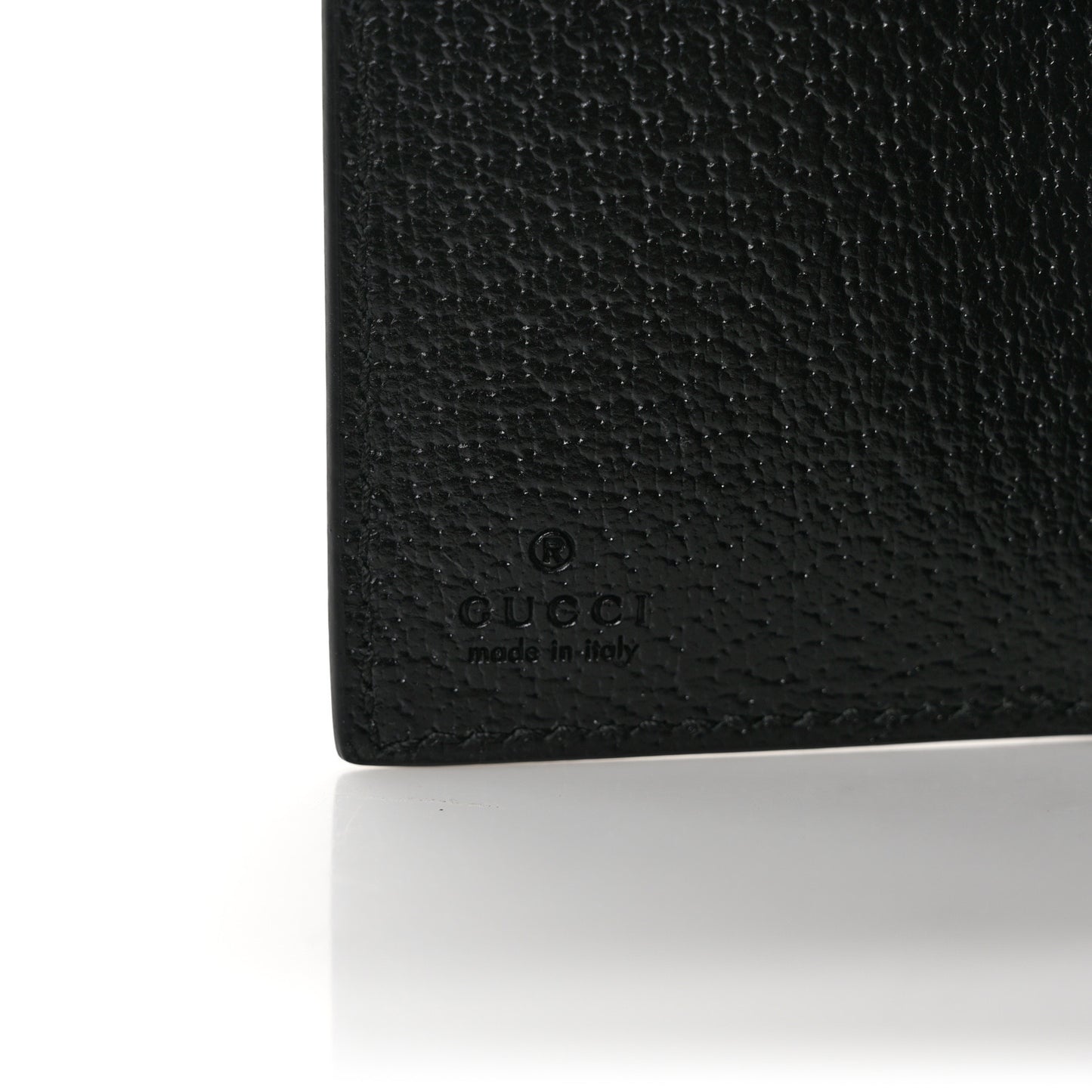 Calfskin Boar Effect GG Marmont Card Case Black