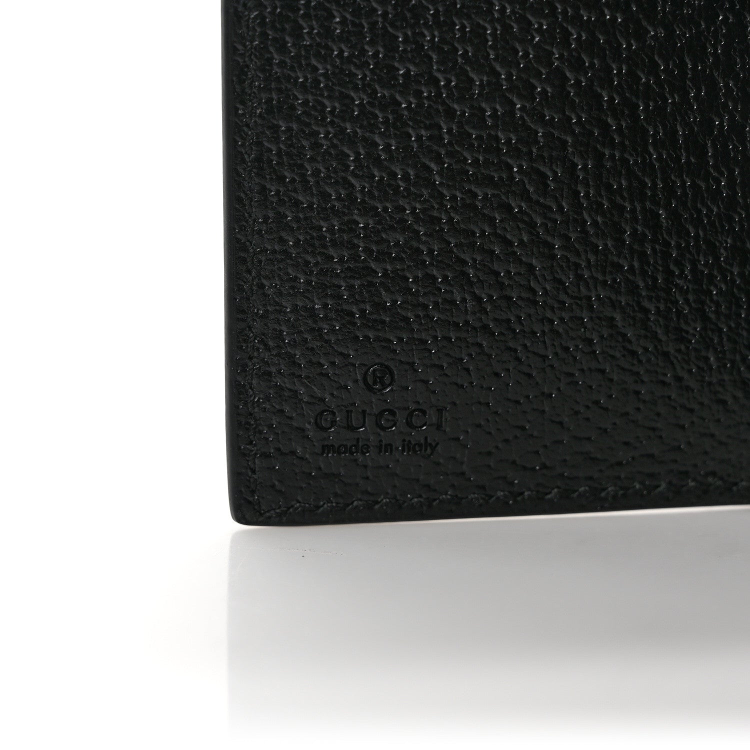 Gucci Calfskin Boar Effect GG Marmont Card Case Black 6 of 7