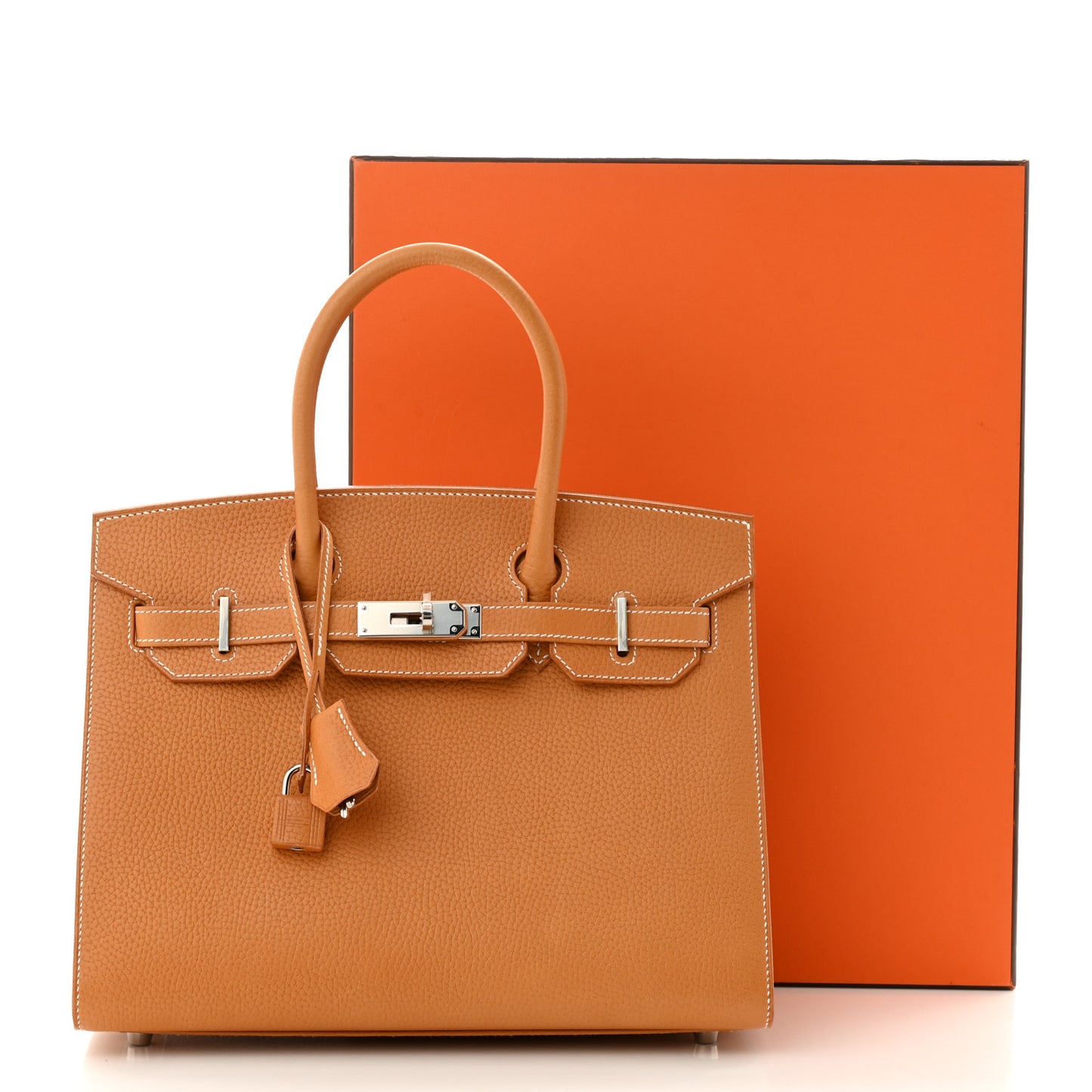 Vache Naturelle Grainee Birkin Sellier 30 Natural Sable
