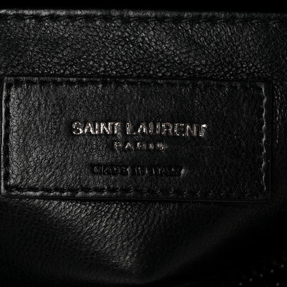 Saint Laurent Calfskin Y Quilted Monogram Monochrome Small Loulou Chain Satchel Black 6 of 11