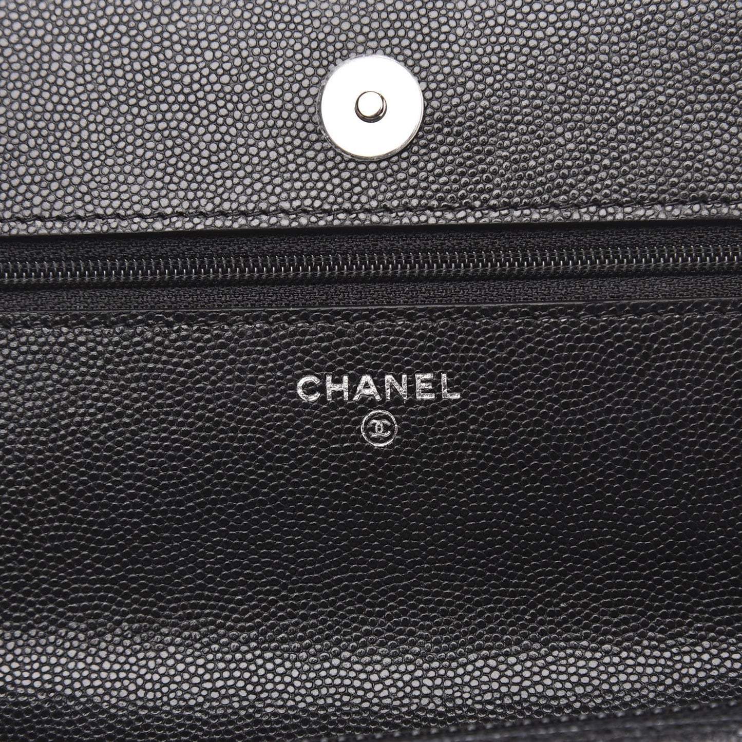 Caviar Quilted My Everything Wallet On Chain WOC Black