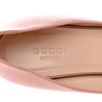 Gucci Calfskin Horsebit Block Heel Pumps 37.5 Soft Pink 6 of 8