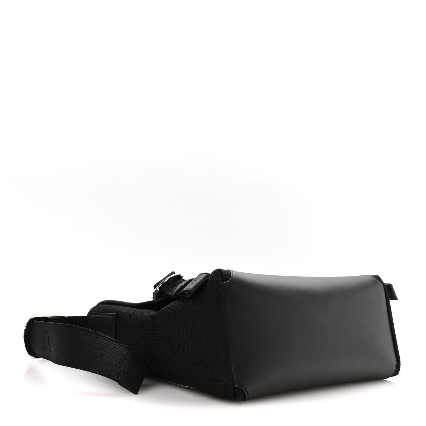 Canvas Embroidered Medium Jett Messenger Black White