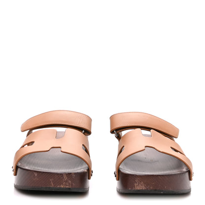 Hermes Calfskin Womens Kos Clog 37 Naturel 3 of 11