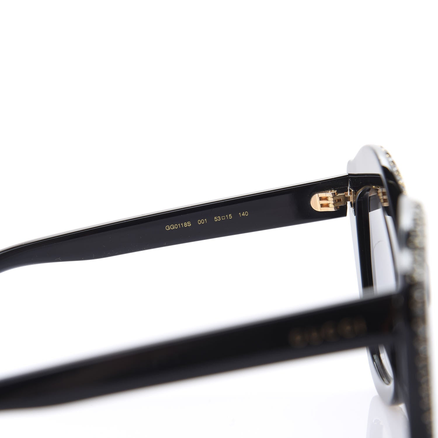 Gucci Crystal Cat Eye Sunglasses GG0118S Black 5 of 8