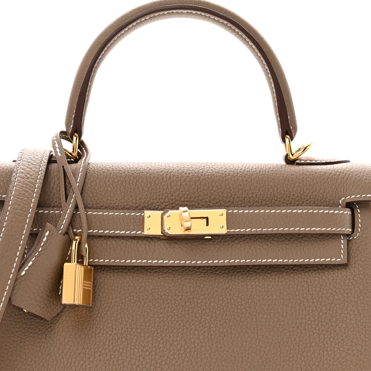 Hermes Togo Kelly Retourne 25 Etoupe 8 of 13