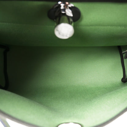 Hermes Military Toile Vache Hunter Herbag Zip Retourne 31 PM Vert Criquet Black 5 of 10