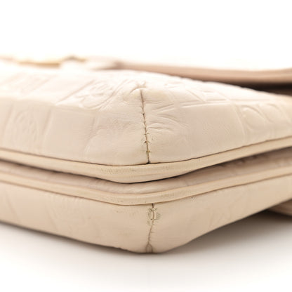 Chanel Lambskin Precious Symbols Double Flap Clutch On Chain Beige 10 of 16