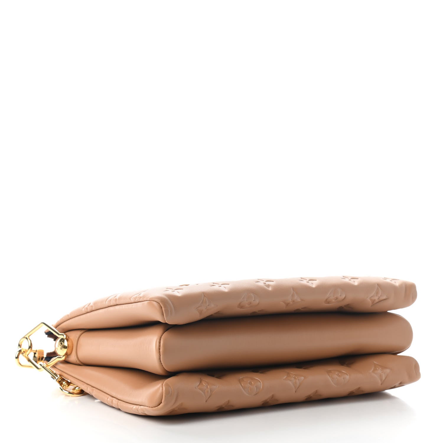 Louis Vuitton Lambskin Embossed Monogram Coussin PM Camel 4 of 8