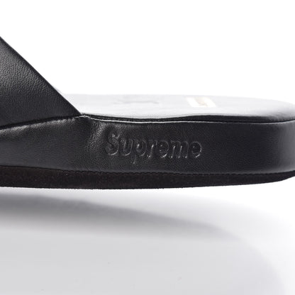 Louis Vuitton X SUPREME Lambskin Mens Hugh Slippers 8 Black 8 of 11