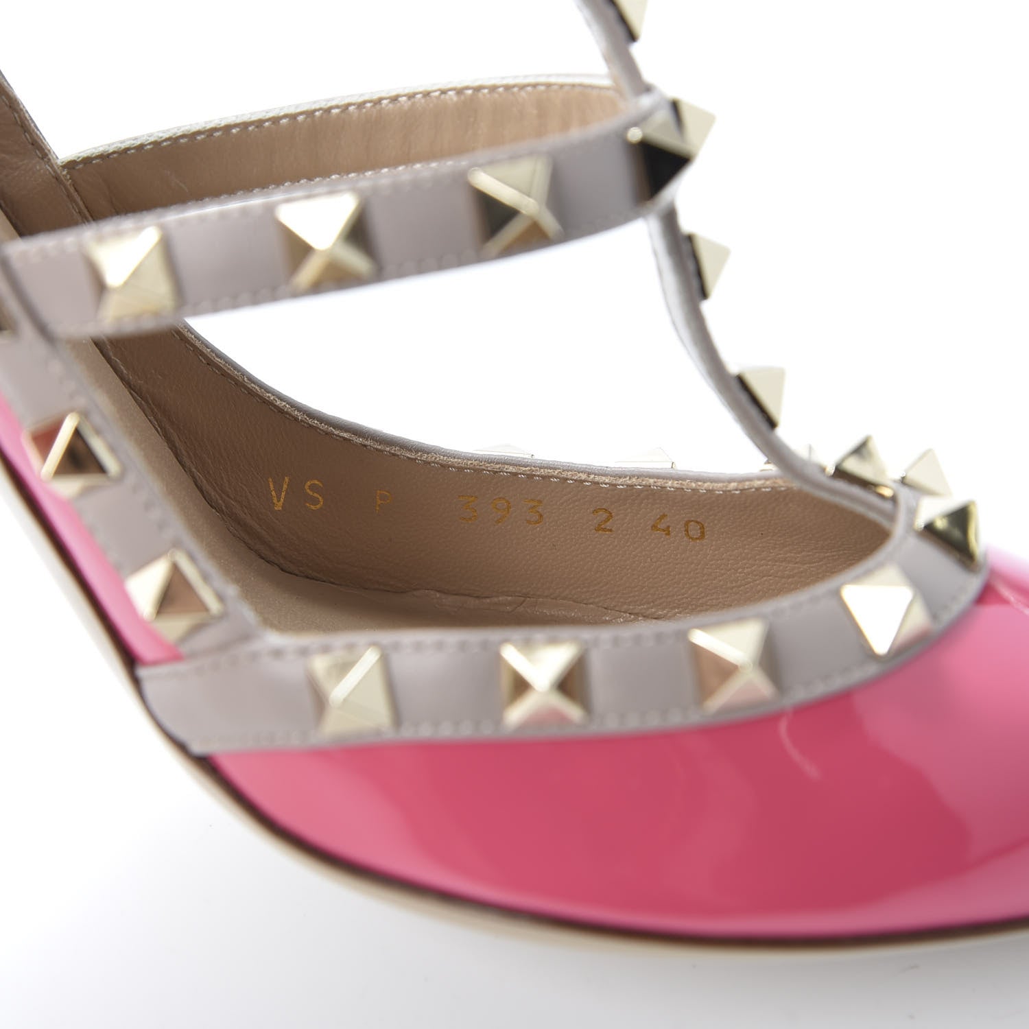 Valentino Garavani Patent Nappa Rockstud Ankle Strap 100mm Pumps 40 Shadow Pink Poudre 9 of 10