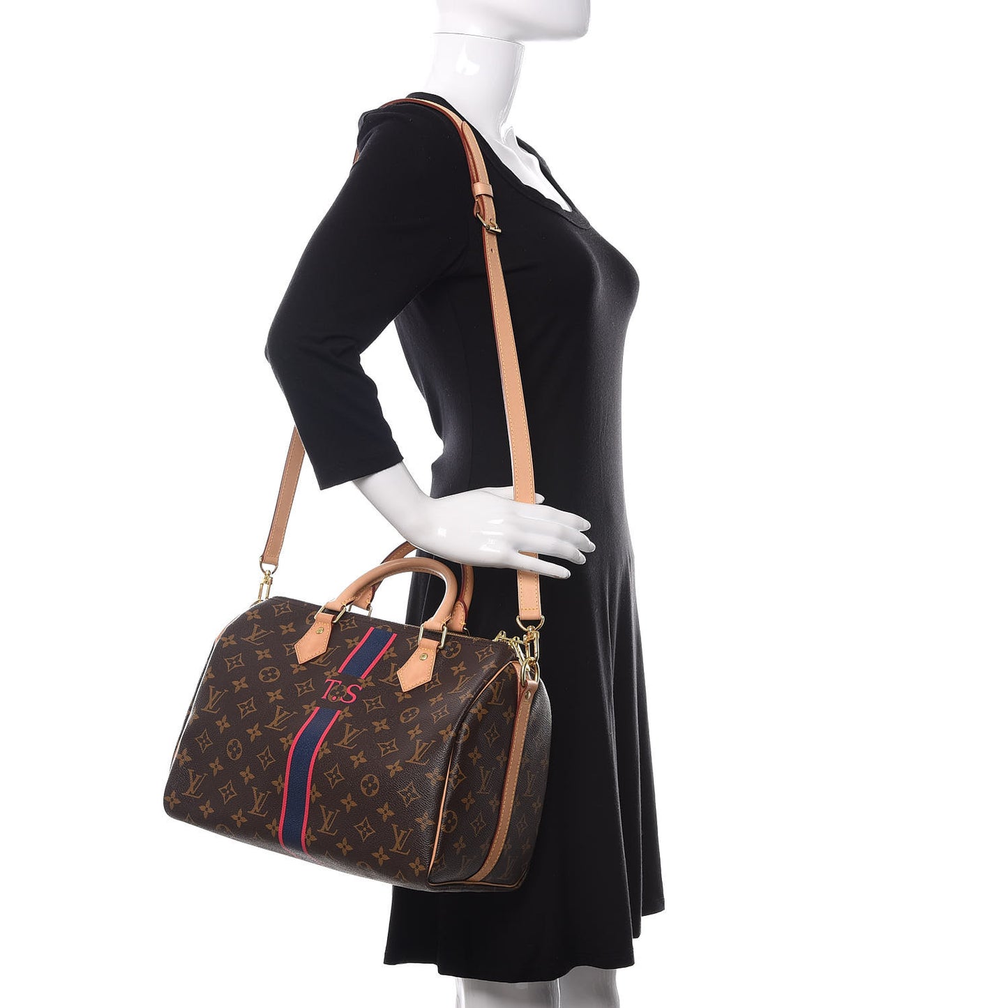 Monogram My LV Heritage Speedy Bandouliere 30 Marine Fuchsia