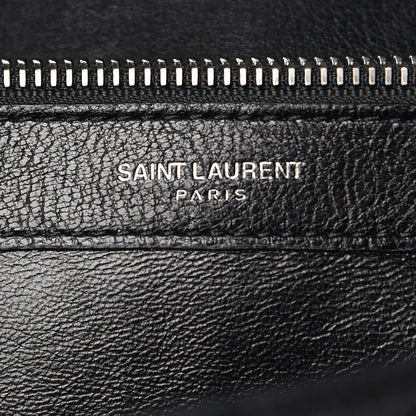 Saint Laurent Sheepskin Matelasse Chevron Monogram Large College Satchel Black 7 of 17