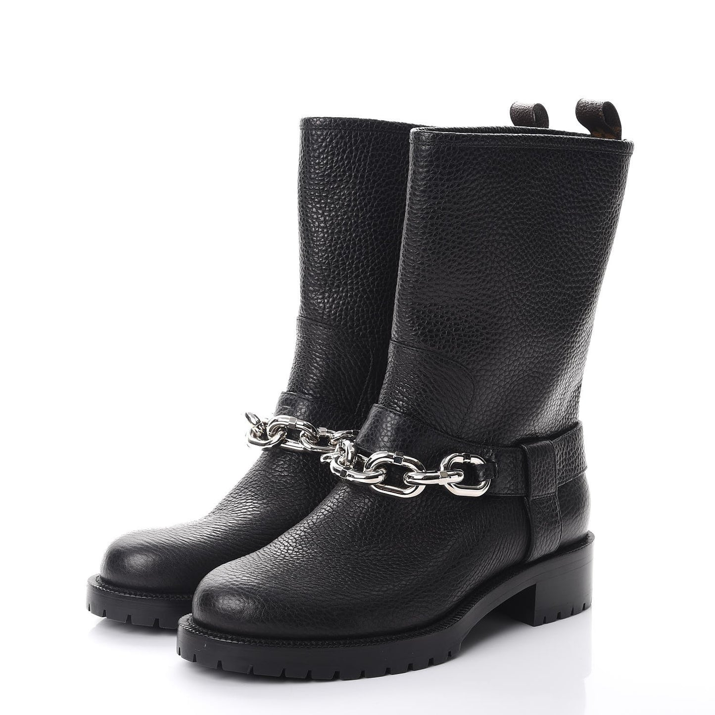 Calfskin Outlaw Flat Half Boots 39 Black