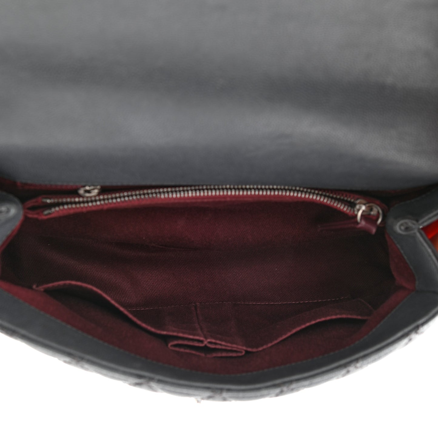 Caviar Quilted Small Coco Handle Flap Grey