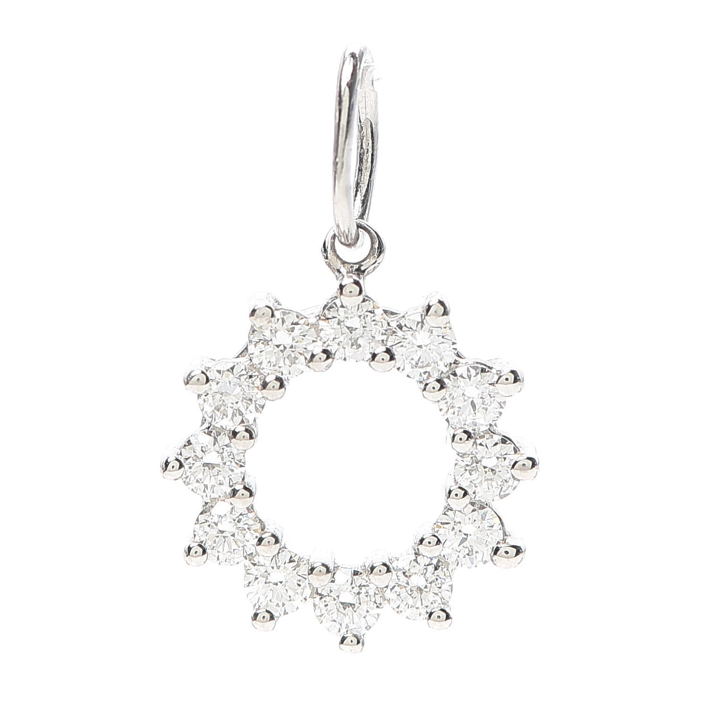 Platinum Diamond Circle Charm